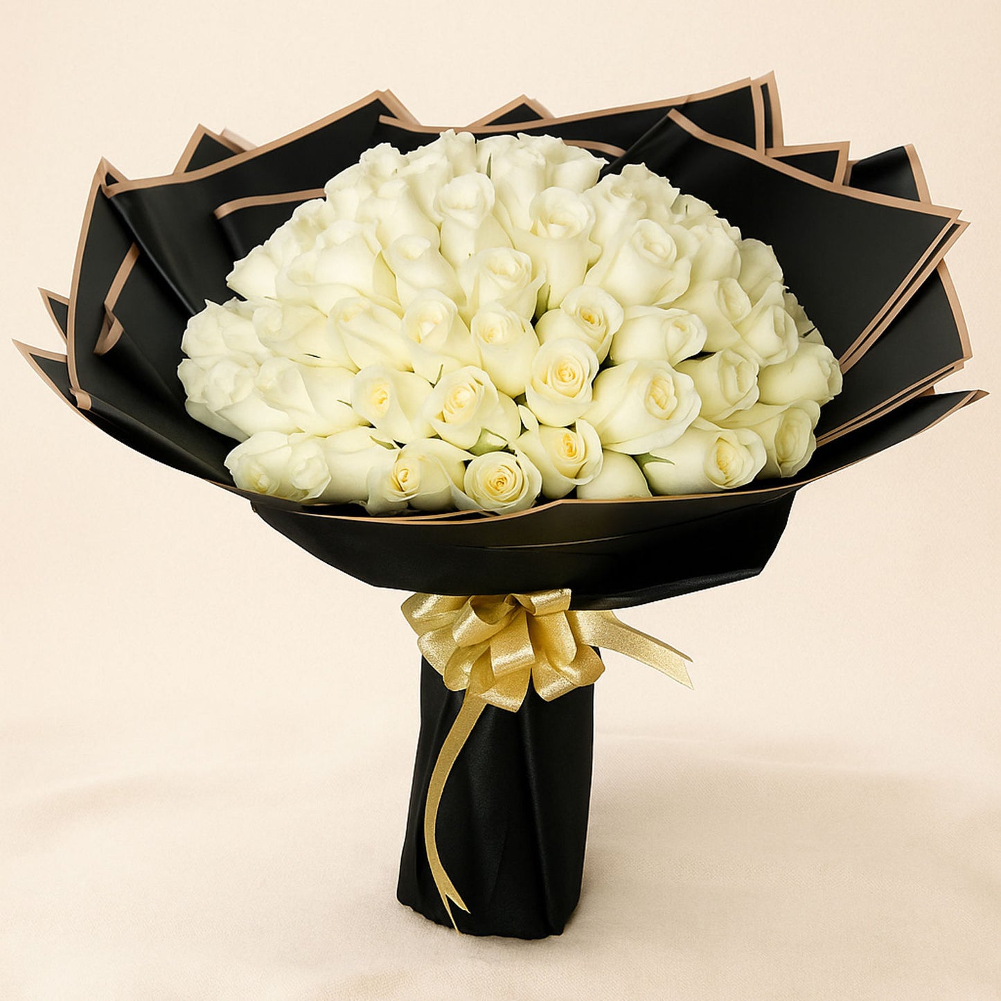 50 White Roses Beauty Bouquet