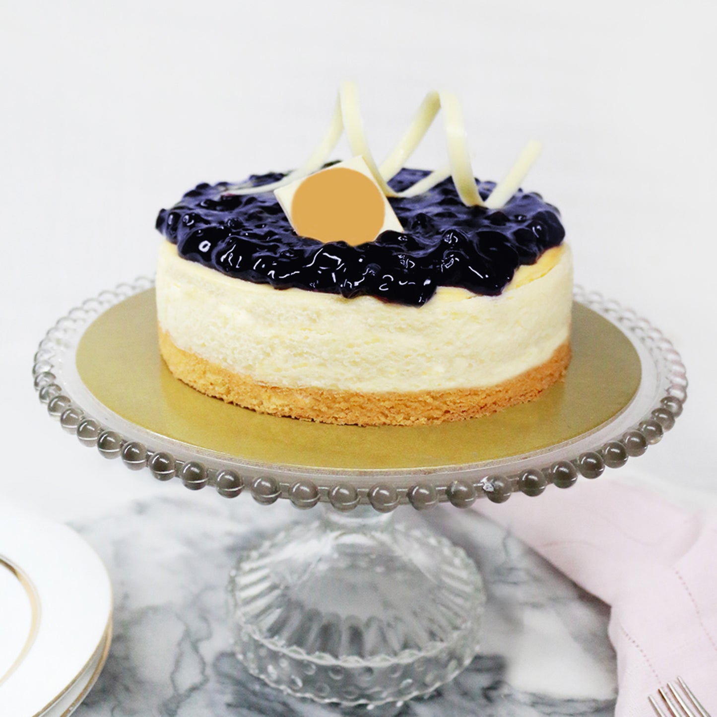 Irresistible Blueberry Chiboust Cheesecake