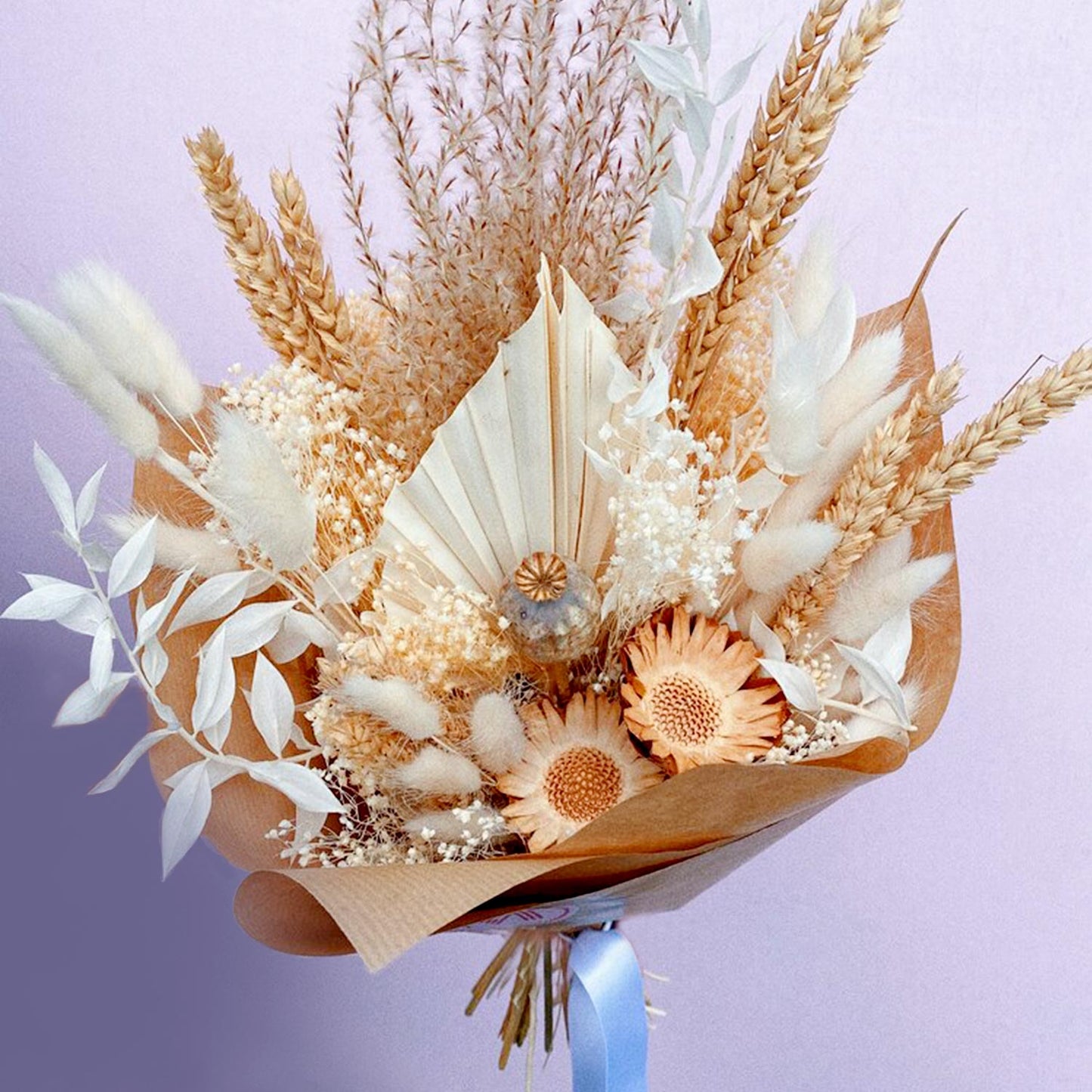 Light Toned Dried Flower Bouquet