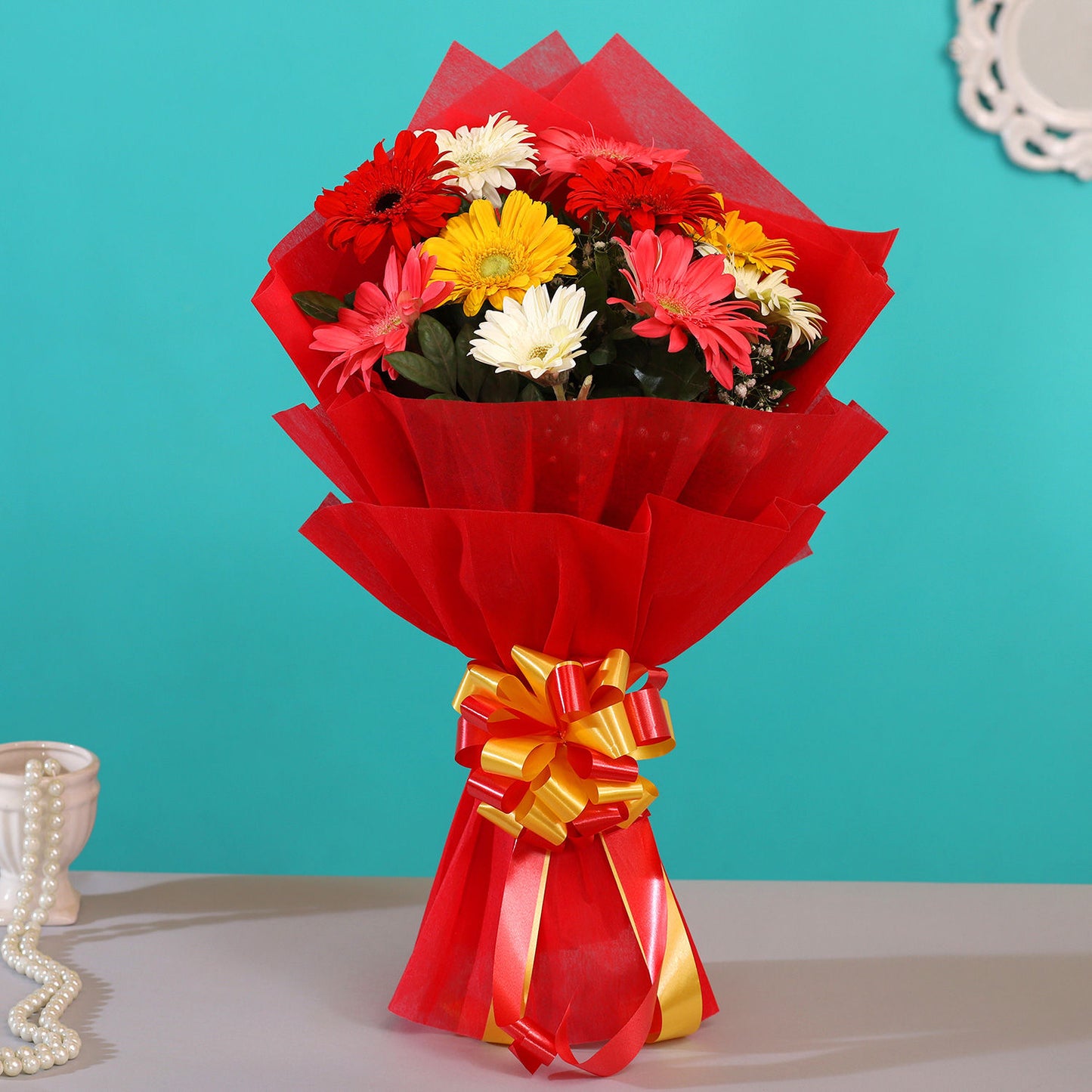 Mixed Coloured Gerberas Bouquet