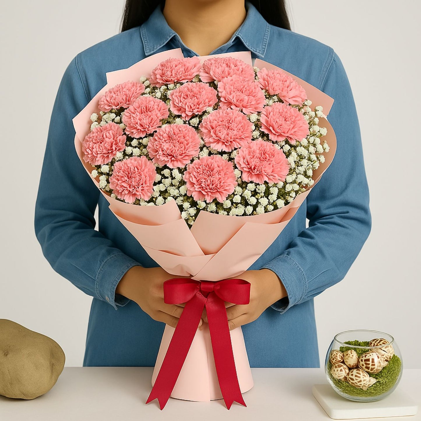 Pink Carnation Elegance Bouquet