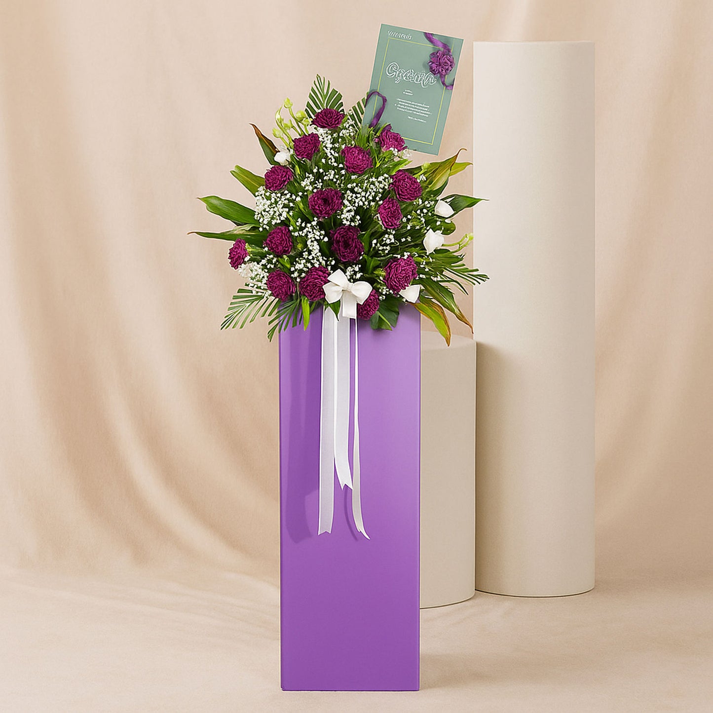 Ravishing Mixed Flowers Cardboard Stand