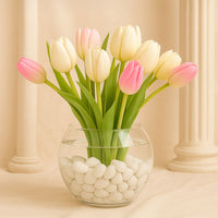 10 Tulips in Fish Bowl