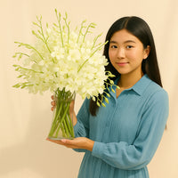 40 White Orchid Arrangement