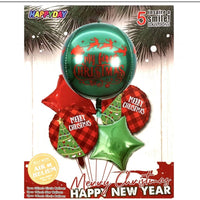 4D Christmas Balloon Set Green