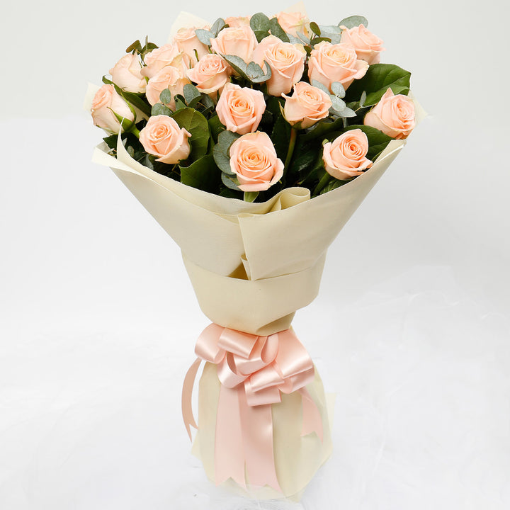 Bouquet Of Peach Roses