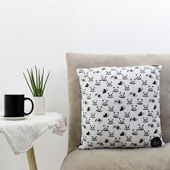 Cute Panda Printed Square Pillow