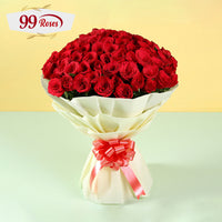 Elegent Bouquet Of 99 Roses