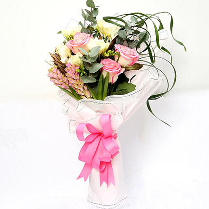 Endearing Roses and Freesia Bouquet