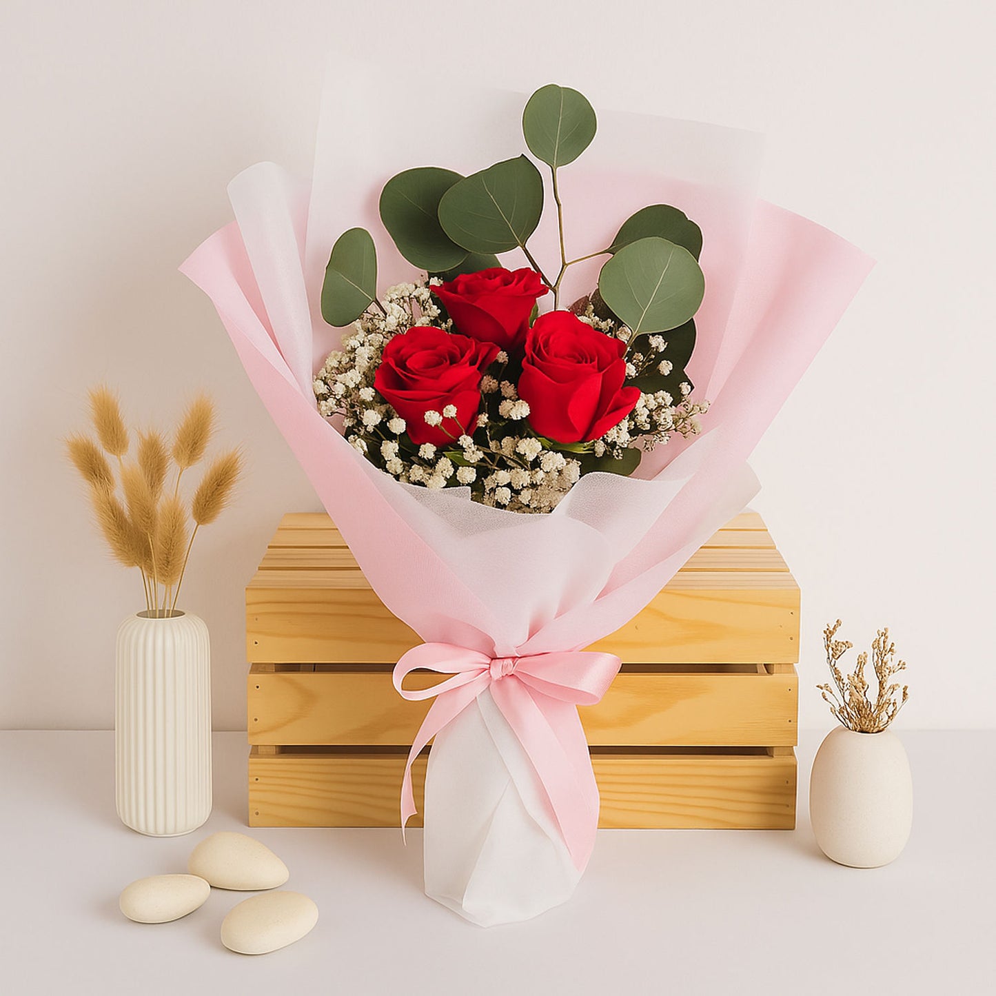 Flowing Red Roses Bouquet