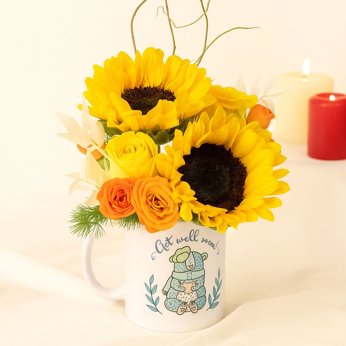 Get Well Soon Flowers Mug