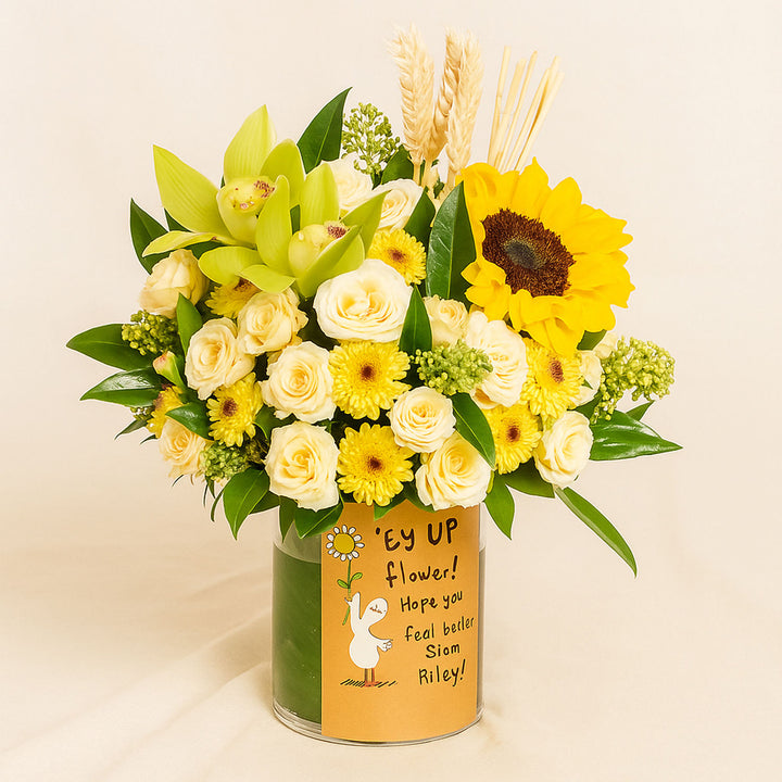 Get Well Soon Message Flowers Arrangement