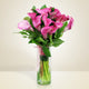 Gracious Pink Calla Lilies Glass Vase