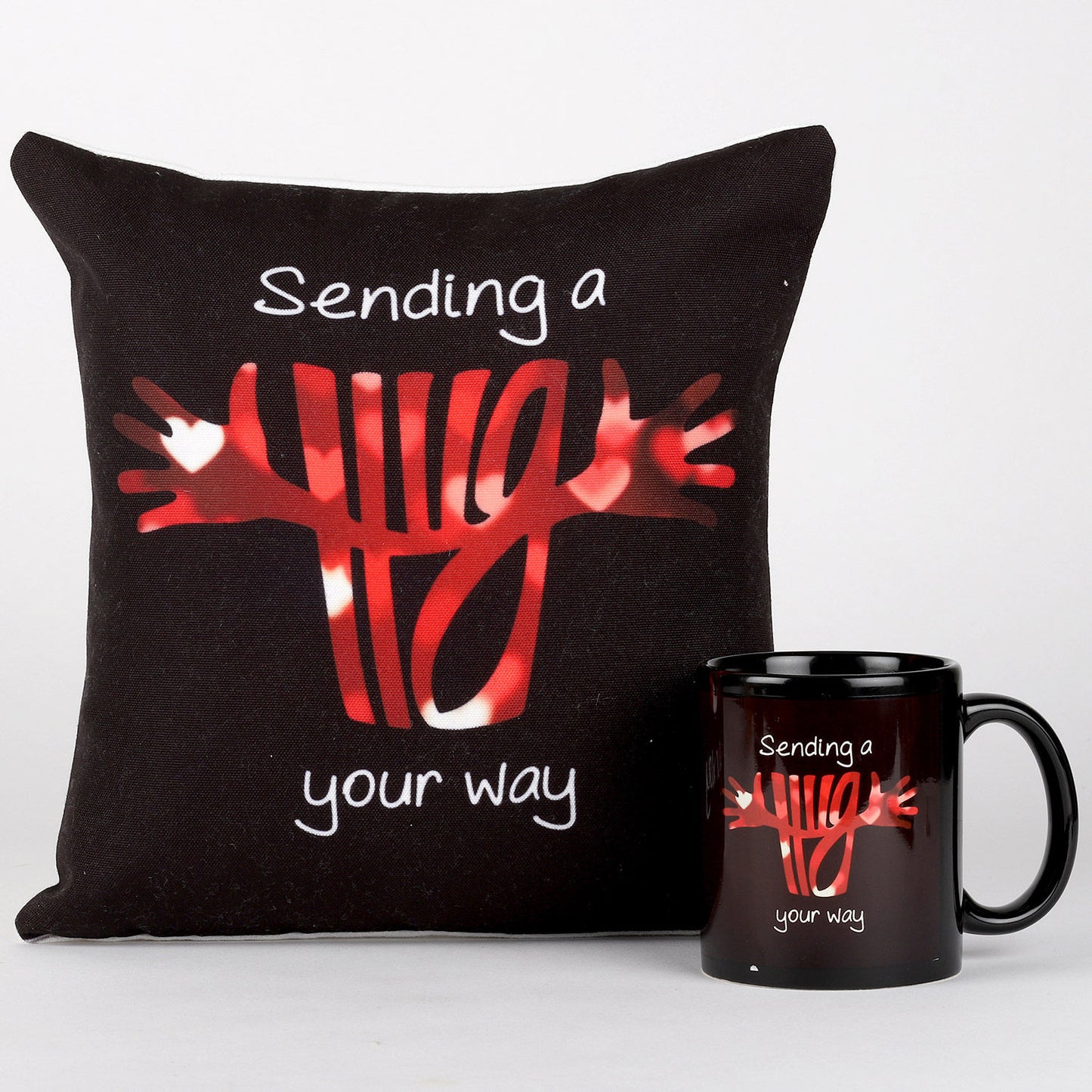 Hug From Heart Mug And Cushion Combo