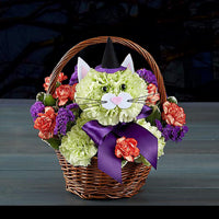 Kitty Flower Basket For Halloween