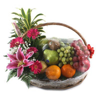 Mixed Fruits & Flowers Basket