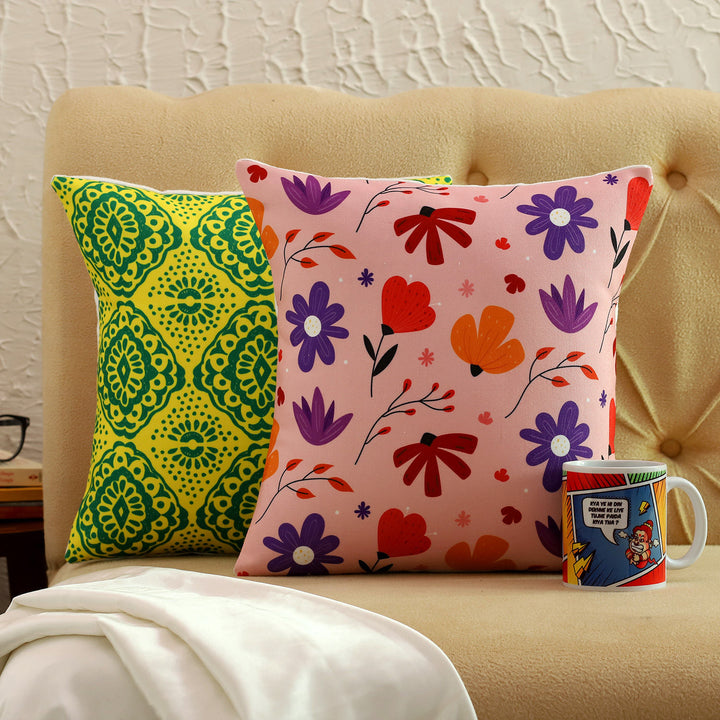Mothers Love Cushion Covers And Ceramic Mug Combo