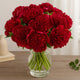 Passionate Red Peonies Vase