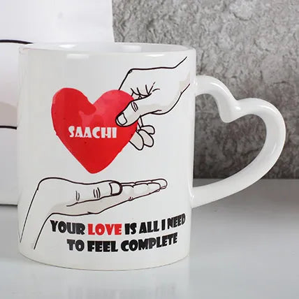 Personalised Heart Ceramic Mug