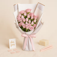 Purple and Pink Spray Rose Bunch