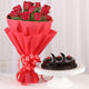 Red Roses with Cake