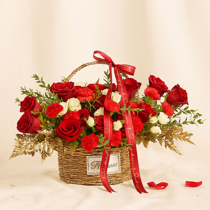 Romantic Rose Basket