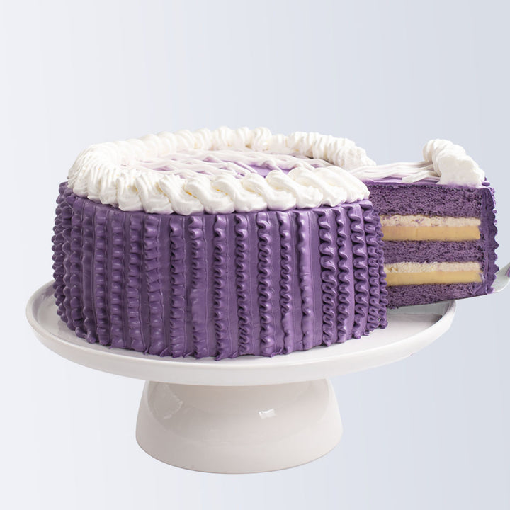 Ube Custard Cake