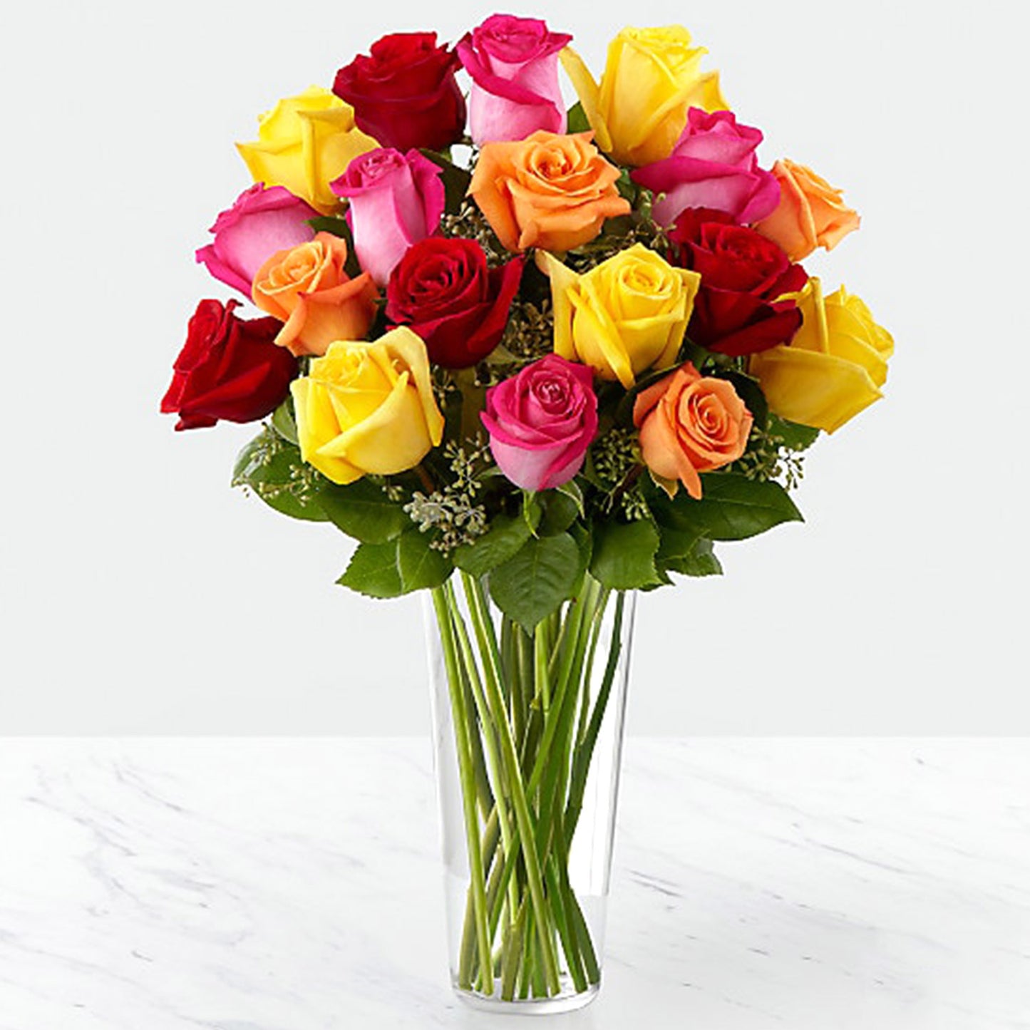 Vase of Vivid Roses