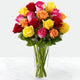 Vase of Vivid Roses